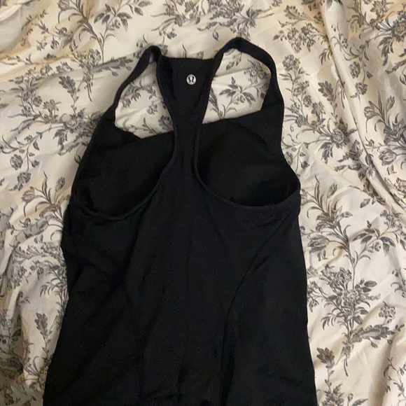 Lululemon Athletica black sport running tank top, size 10 - Picture 2 of 2
